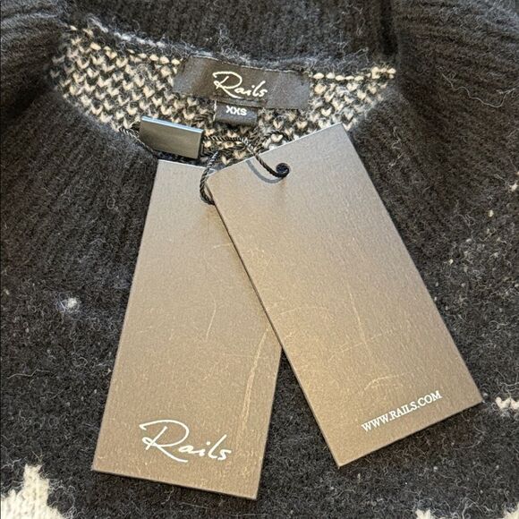 NWT Rails Kana Sweater Black Stars Cashmere/Wool Blend XXS - Picture 11 of 13